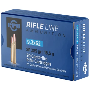 PPU 9.3X62MM 285GR JSP - 20RD 10BX/CS