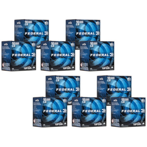 FEDERAL TOP GUN 20GA 7/8OZ - #7.5 1210FPS 250RD CASE LOT