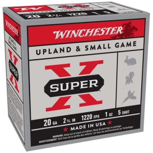 WINCHESTER SUPER-X 20GA 2.75" - 1OZ #5 1220FPS 25RD 10BX/CS