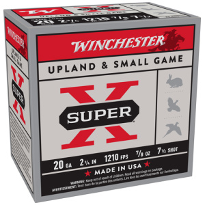 WINCHESTER SUPER-X 20GA 2.75" - 7/8OZ 7.5 1210FPS 250RD CASE