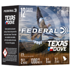 FED TX DOVE 12GA 2.75" 1 1/8OZ #7.5