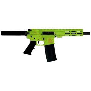 GLFA AR15 PISTOL 223 WYLDE - 7.5" NITRIDE ZOMBIE SPLATTER