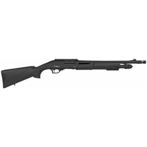 IVER JOHNSON PUMP 12GA 3" 18" - MUZZLE BRAKE BLUED SYNTHETIC