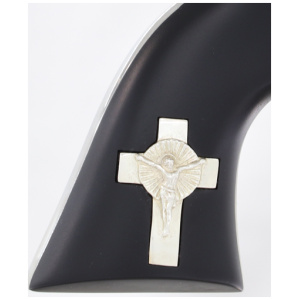 CIMARRON HOLY SMOKER 357MAG FS - 4.75" WHITE/SILVER CROSS BLACK