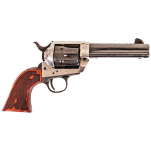 CIMARRON FRONTIER 357MAG PW FS - 4.75" ENGRAVED SILVER/BL WAL