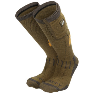 MUDDY NUCLEUS HEATED SOCKS - BROWN CLAY LARGE/X-LARGE