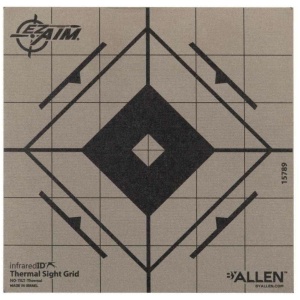 Allen EZ Aim Adhesive Thermal Sight Grid Paper Target 6"
