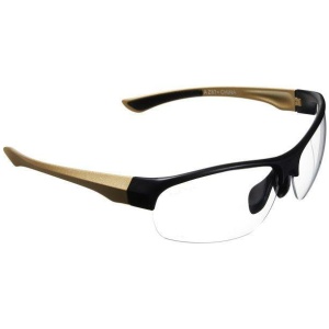 Girls With Guns Devotee Protective Shooting Safety Glasses Anti-Scratch/Fog/UV Coated Gold/Brown with Clear Lens