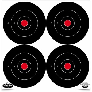 Birchwood Casey Dirty Bird 6" Bull's-Eye Targets 100/ct (400 Total Targets 4 per Sheet)
