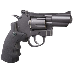 Crosman CO2 Powered Dual Ammo Full Metal Snub Nose Air Revolver .177 cal - Black/Grey