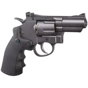 Crosman CO2 Powered Dual Ammo Full Metal Snub Nose Air Revolver .177 cal - Black/Grey