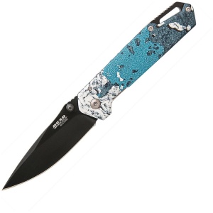 Bear & Son Brisk 3.0 Medium Folding Knife 2-7/8" Drop Point Blade TrueTimber Rift Blue