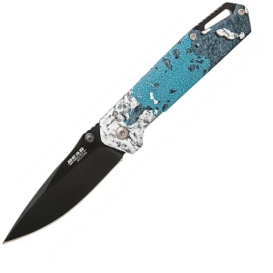 Bear & Son Brisk 3.0 Medium Folding Knife 2-7/8" Drop Point Blade TrueTimber Rift Blue