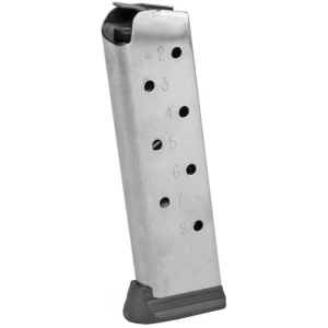 Colt 1911 Gov't/Commander Handgun Magazine Stainless with Base Pad .45 ACP 8/rd