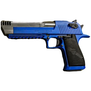Magnum Research NRA Blue Desert Eagle Mark XIX Handgun .50 AE 7rd 6" Barrel Hogue Grip Black Accents