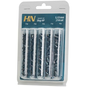 H&N Slug Sampler .22 Caliber 5.53 mm Head 150 Count