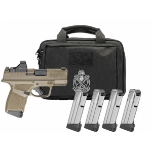 Springfield GEAR PAC Hellcat Micro-Compact OSP Handgun 9mm Luger 11(1)&13(3)rd Magazines 3" Barrel Desert FDE Viridian RFX11 Bag