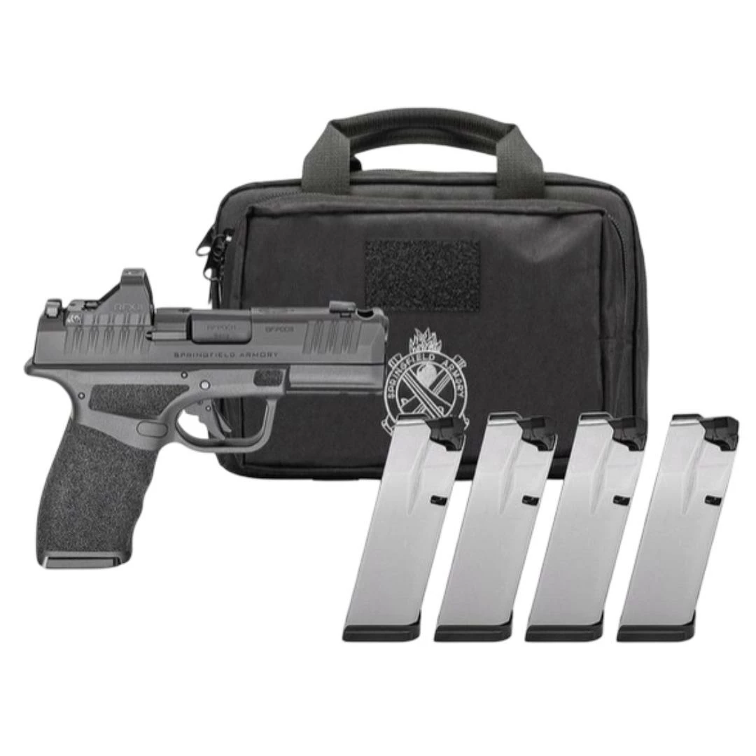 Springfield Gear Pac Hellcat Pro Comp OSP Handgun 9mm Luger 10rd Magazines(4) 3.7" Barrel Green Dot & Bag
