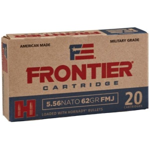 Hornady Frontier Rifle Ammunition 5.56X45 NATO 62 gr FMJ 3060 fps 150/ct (Oriented)