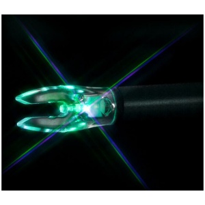 Nockturnal FIT Universal Size Lighted Nock - Blue/Green Strobing 3/pk