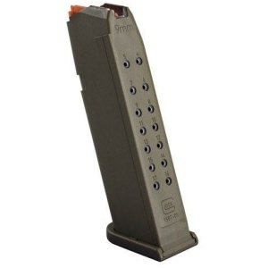 Glock Handgun Magazine G17 Gen5 17/rd OD Green Orange Follower Bulk