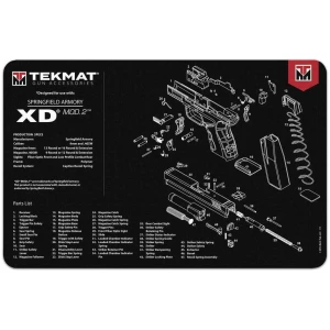 TekMat 11x17 Gun Cleaning Mat- Springfield Armory XD Mod.2