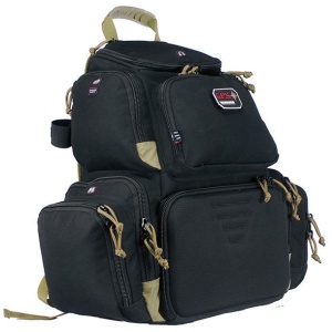 G-Outdoors Handgunner Backpack with 4 Handgun Cradle-Black/Tan