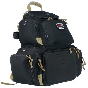G-Outdoors Handgunner Backpack with 4 Handgun Cradle-Black/Tan