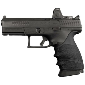 Hogue HandAll Beavertail Grip Sleeve CZ P-10 Compact 9mm - Black