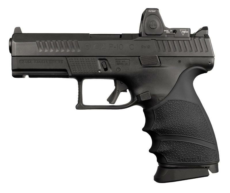 Hogue HandAll Beavertail Grip Sleeve CZ P-10 Compact 9mm - Black