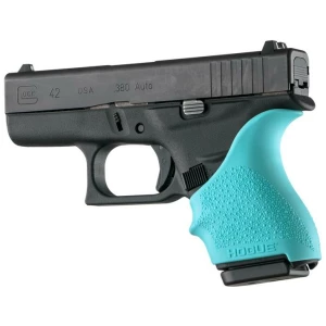 Hogue HandAll Beavertail Grip Sleeve for Glock 42 43-Aqua