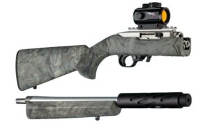 Hogue Ruger 10-22 Takedown Rub. OM Stock w/Standard Barrel Chan. Ghillie Green