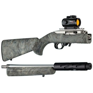 Hogue Ruger 10-22 Takedown Rub. OM Stock w/Standard Barrel Chan. Ghillie Green