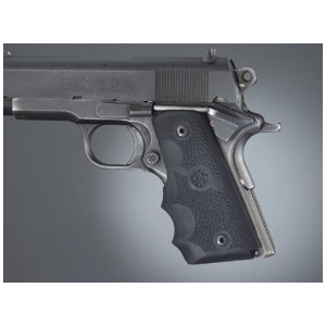 Hogue Colt Officer Rubber Grips with Finger Grooves Black