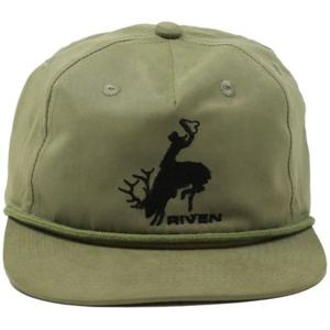Riven Bucking Elk Rope Hat Loden Green