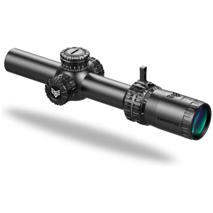 Swampfox Arrowhead LPVO Series Rifle Scope 1-8x24 30mm SFP IR Green MOA Black