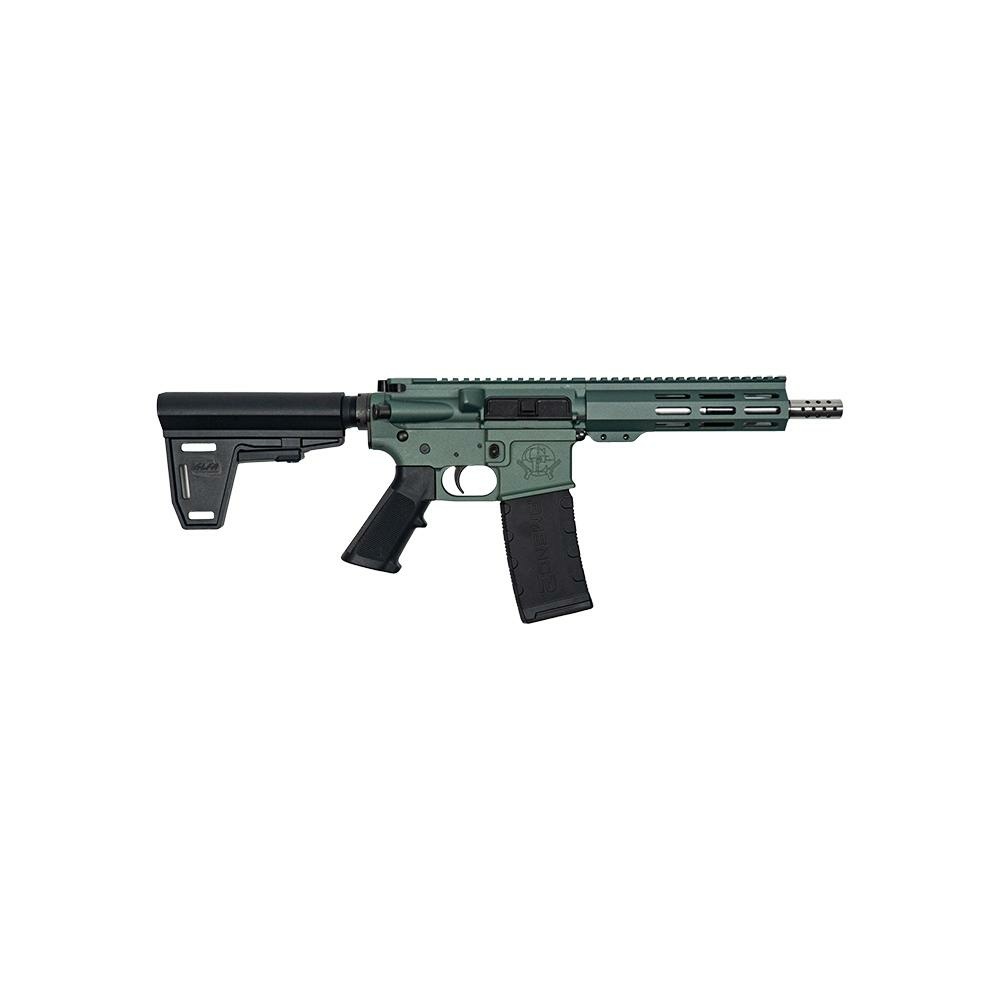 GLFA 223 Wylde Braced Pistol .223 Wylde 30rd Magazine 7.5" Stainless Steel Charcoal Green Finish