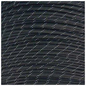 Mero 550 Paracord - 100' 550 lb Black 3 Reflctive Trac