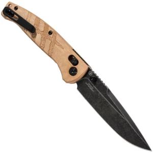 Hogue Mysto Folding Knife 3-2/5" Drop Point Blade Maple Valley Richlite Frame