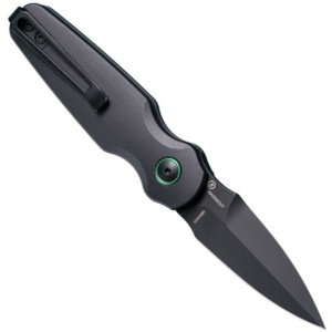Hogue Ballista II Automatic Folder Knife 2-3/5 Spear Point Blade Solid Black