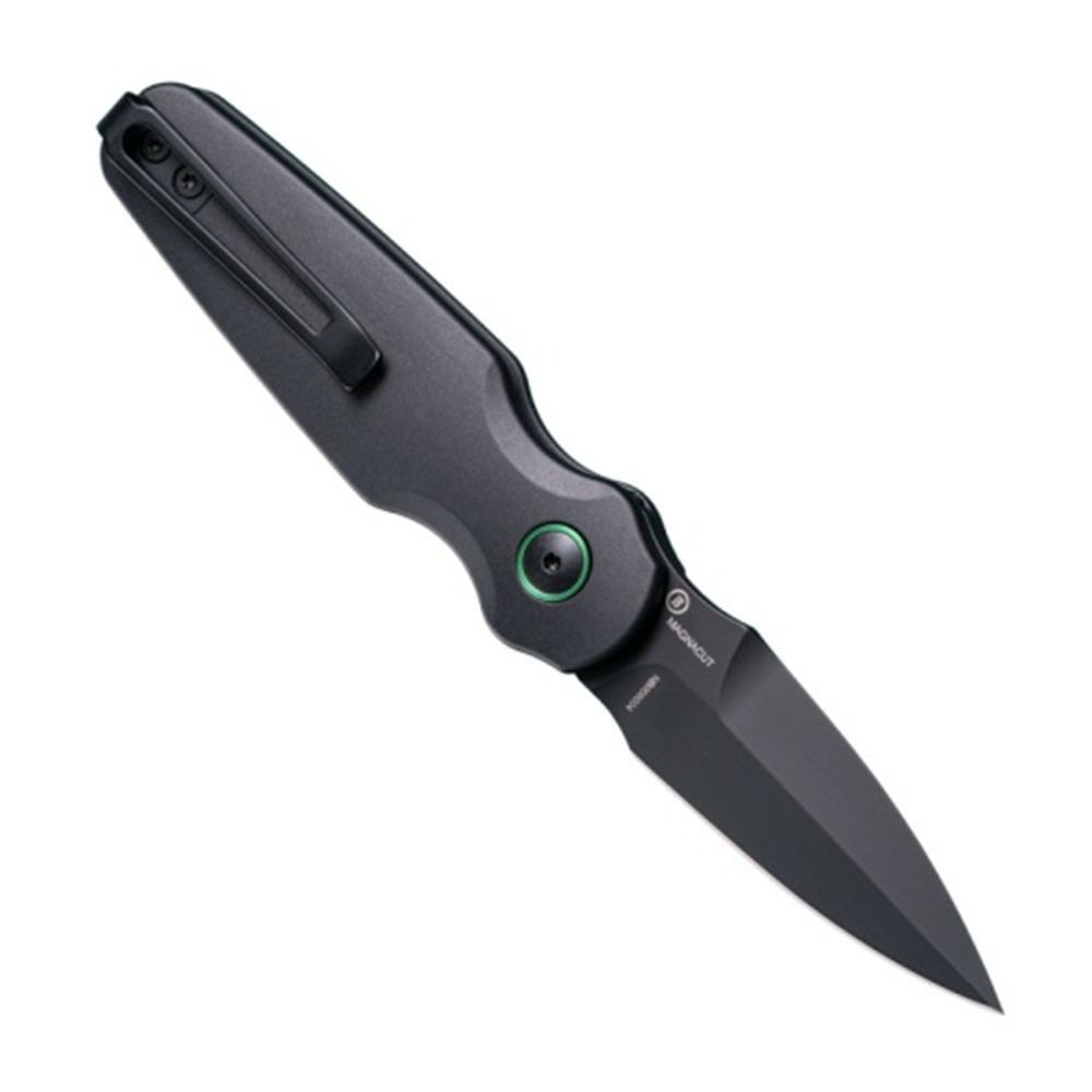 Hogue Ballista II Automatic Folder Knife 2-3/5 Spear Point Blade Solid Black