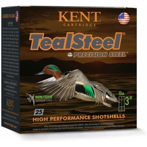 Kent Teal Steel Shotshells 12ga 2-3/4" 1-1/4oz 1300 fps #6 25/ct