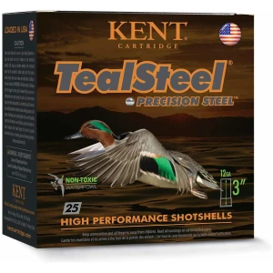 Kent Teal Steel Shotshells 12ga 2-3/4" 1-1/4oz 1300 fps #6 25/ct