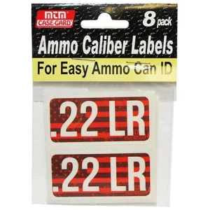 MTM Ammo Caliber Labels .22LR 8/ct
