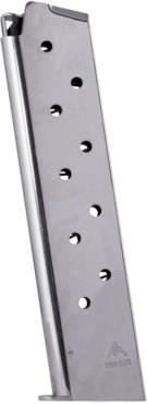 Mec-Gar 1911 Govt Handgun Magazine .45 ACP HT Nickel 10/rd