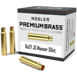 Nosler Unprimed Brass Rifle Cartridge Cases 8x57mm JS Mauser 50/ct