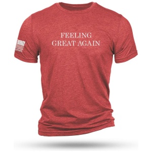 Nine Line Feeling Great Again Short Sleeve Shirt Red Triblend 2XL