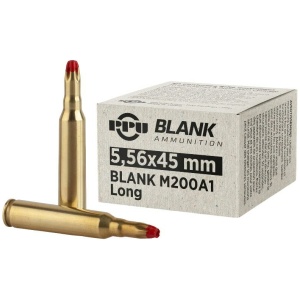 PPU Blank Rifle Ammunition 5.56 M200 Blanks 20/ct