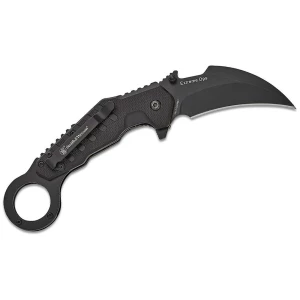 Smith & Wesson Extreme Ops Karambit Assisted Folding Knife 3" Hawkbill Blade Black