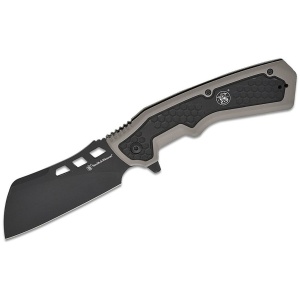 Smith & Wesson Extraction and Evasion Assisted Folding Knife 3-1/2" Cleaver Blade Black